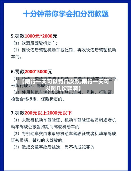 【限行一天可以罚几次款,限行一天可以罚几次款啊】
